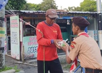 Peduli Sesama, Saka Wira Kartika Gunungkidul Berbagi Takjil