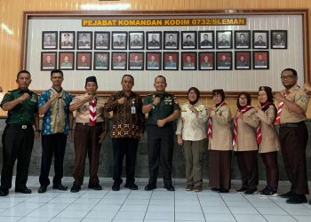 Kwarcab Sleman Audiensi ke Kodim 0732, Bahas Integrasi dan Kolaborasi TMMD dan Perkemahan Wirakarya
