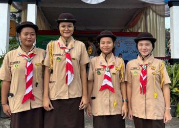 Bertugas di Pos Titik Nol Kilometer  KBL 2024 , Pramuka SMA Santa Maria Senang Membantu Masyarakat