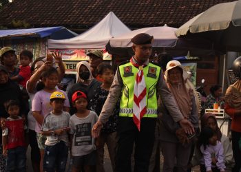 Saka Bhayangkara Seyegan Bantu Pengamanan Kirab Budaya Mbah Bergas