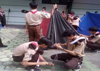 Pramuka MAN 1 Yogyakarta Adakan Latihan Rutin Terakhir Menjelang Persiapan PTA L dan Mahabakti XXXVI