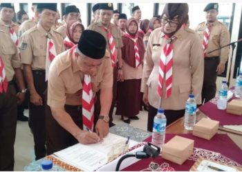 Sah! Majelis Pembimbing dan Pengurus Kwarran Semin Masa Bakti 2023-2026 Dilantik Ketua Kwarcab Gunungkidul