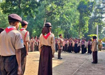 Ratusan Pramuka Penggalang MTsN 5 Bantul Ikuti Kegiatan yang Melatih Kemandirian dan Kedisiplinan