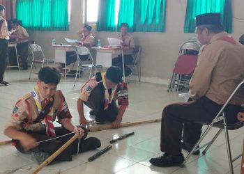 54 Peserta Didik Ikuti Penilaian Pramuka Garuda Kwarran Mlati