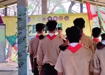 Andu Saka Kwarda DIY Hadiri Pembukaan Camping Bersama Saka Wanabakti Kulon Progo sekaligus Menjadi Pemateri