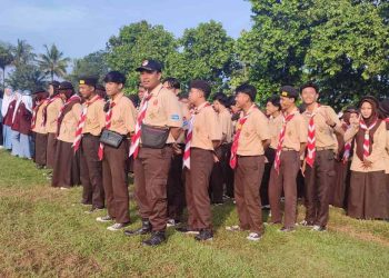 Puluhan Pramuka MAN 2 Bantul Ikuti Upacara Hari Lahir Pancasila 2024 di Lapangan Trirenggo