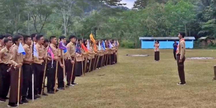 Ambalan Yos Sudarso-Kartini SMA Negeri 3 Yogyakarta Gelar Ujian Perkemahan 2024 di Buper Dewi Tinalah