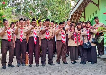 Kunjungan Silaturahmi Kwarda DIY ke Kwarcab Kulon Progo, Disambut di Kampung Pramuka Sokorojo