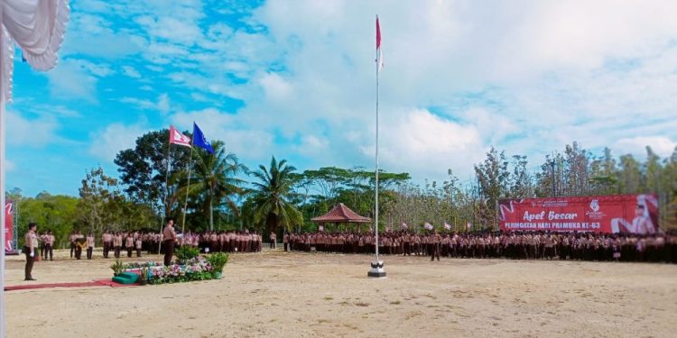 Jadi Pembina Apel Besar Hari Pramuka ke-63, Kamabicab Gunungkidul Bacakan Sambutan Ketua Kwarnas
