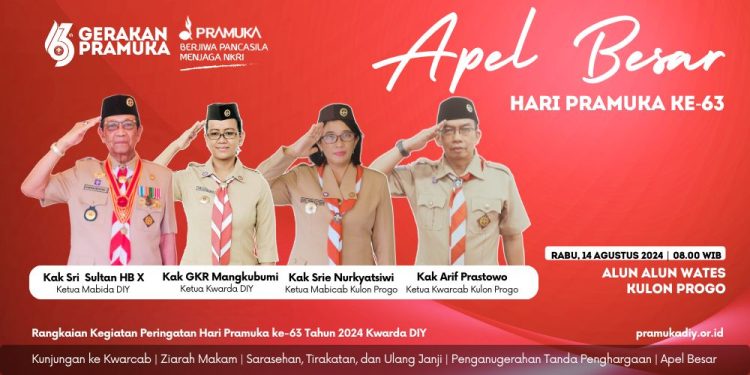 Apel Besar Hari Pramuka ke-63 Tingkat Daerah Kwarda DIY akan Digelar di Alun-Alun Wates, Libatkan 3000 Peserta