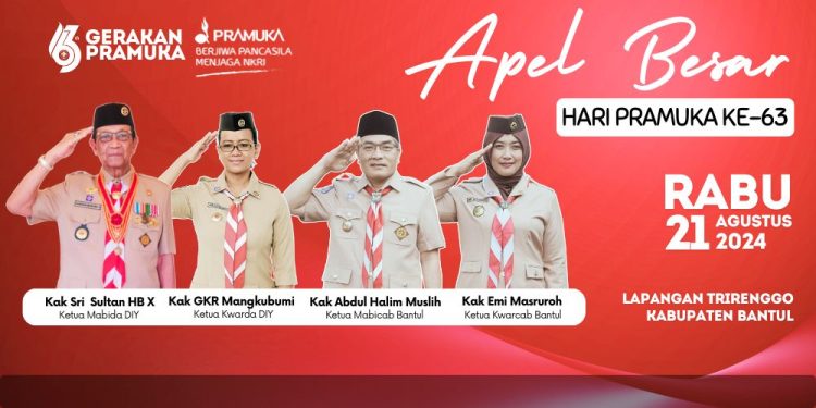 Apel Besar Hari Pramuka ke-63 Kwarcab Bantul akan Digelar 21 Agustus 2024 di Lapangan Trirenggo