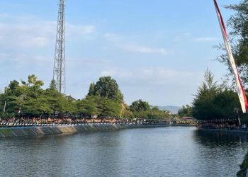 Upacara Hari Pramuka ke-63 Kwarran Banguntapan di Telaga Potorono Berlangsung Khidmat
