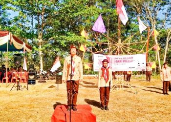 1.200 Peserta Ikuti Upacara Hari Pramuka ke-63 Kwarran Nglipar
