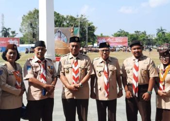 Perwakilan Kwarcab Sleman Turut Hadir dalam Apel Besar Hari Pramuka ke-63 Tingkat Daerah di Alun-Alun Wates