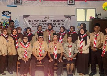 Bertepatan dengan Hari Pramuka ke-63, SD Negeri Nogotirto Selenggarakan Musyawarah Gugusdepan