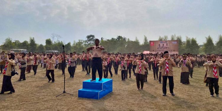 Apel Besar Hari Pramuka ke-63 Kwarcab Sleman Diakhiri dengan Flashmob Senam Pramuka Istimewa