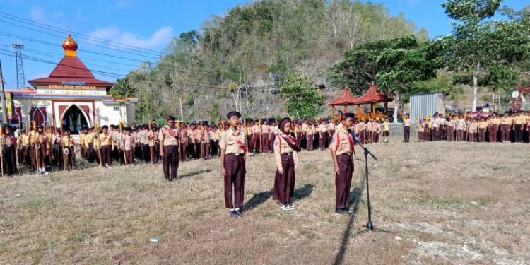 Kwarran Tepus Gelar Upacara Hari Pramuka ke-63 dan Temu Galang 2024 di Cingkrang Hill