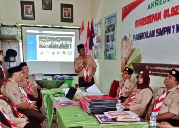 Gugusdepan Pangkalan SMP Negeri 1 Wonosari Sambut Visitasi Akreditasi Tim Asesor Kwarcab Gunungkidul