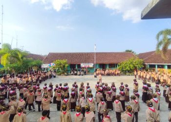 Foto : Semarak Peringatan Hari Pramuka ke-63 di SDN Piyaman 1 Wonosari
