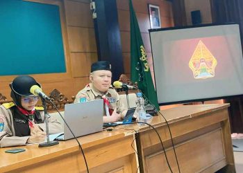 Anggota Racana di Pangkalan UIN Sunan Kalijaga Menerima Sosialisasi Pramuka Istimewa dari Kak Arifin Budiharjo