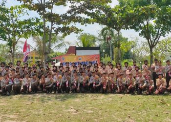 Puluhan Anggota Saka Bhayangkara Ikuti Latihan Gabungan Tingkat Cabang Sleman di Kebondeso