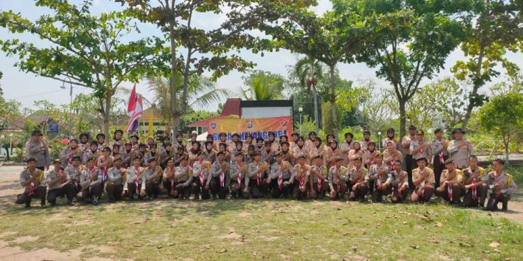 Puluhan Anggota Saka Bhayangkara Ikuti Latihan Gabungan Tingkat Cabang Sleman di Kebondeso