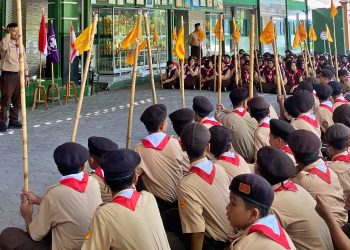 Gugusdepan Pangkalan MTsN 4 Bantul Gelar Perjusa sebagai Pengenalan Kegiatan Kepramukaan
