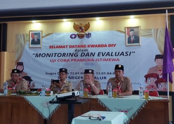 Gugusdepan SMPN 1 Galur Menerima Kunjungan Tim Monitoring Uji Coba SKPI Kwarda DIY