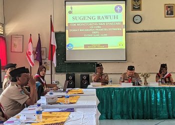 Gugusdepan Pangkalan SMP Negeri 3 Ngaglik Sambut Kunjungan Tim Monitoring Uji Coba SKPI