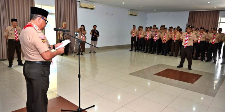 Peserta Rakor Kehumasan dan Informatika Tingkat Nasional 2024 Ikuti Upacara Hari Kesaktian Pancasila