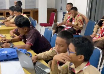 Giliran Regu Putra Berkreasi dalam Lomba Desain Blog di LT-IV Kwarda DIY 2024