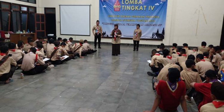 Peserta LT-IV Kwarda DIY 2024 Penuh Semangat Mengikuti Giat Prestasi Forum Penggalang