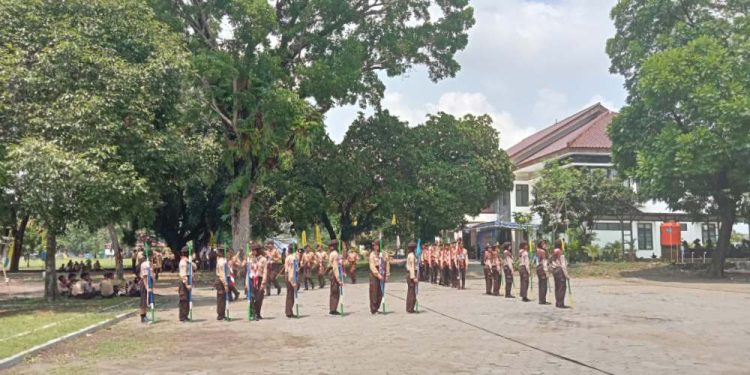 Giat Prestasi Baris-Berbaris LT-IV Kwarda DIY 2024 Uji Kekompakan dan Ketepatan Gerakan