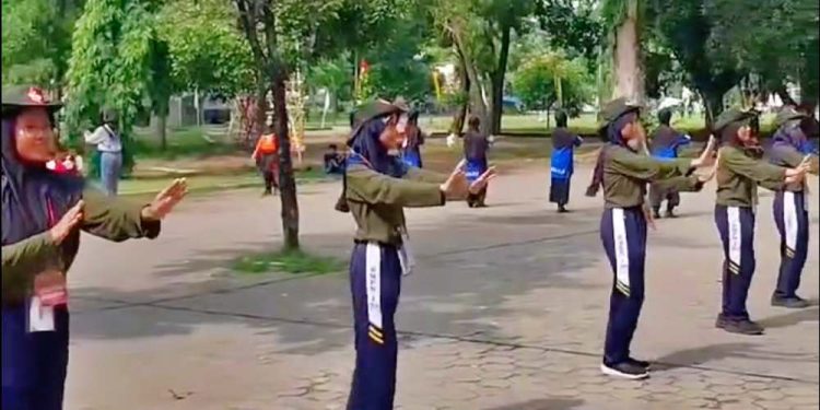 Peserta LT-IV Kwarda DIY 2024 Ikuti Giat Prestasi Senam Pramuka Istimewa dengan Penuh Semangat dan Ceria
