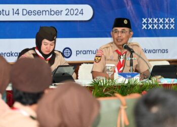 Satgas Nataru 2024 Dibekali Strategi Meningkatkan Citra Gerakan Pramuka oleh Kepala Pusdatin Kwarnas