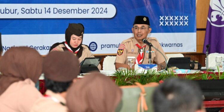 Satgas Nataru 2024 Dibekali Strategi Meningkatkan Citra Gerakan Pramuka oleh Kepala Pusdatin Kwarnas