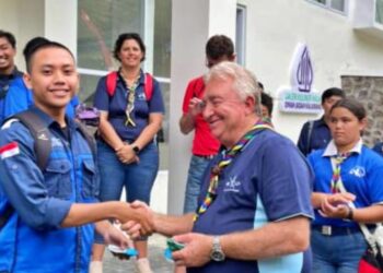 Selalu Penuh Semangat, Pramuka Kaledonia Baru Disambut Kwarcab Sleman Di Lereng Merapi