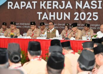 Menko PMK Beri Arahan di Rakernas 2025, Gerakan Pramuka Bisa Membantu Penanggulangan TBC dan Penurunan Stunting
