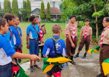 Pramuka Kaledonia Baru Kunjungi Pangkalan SMPN 1 Yogyakarta, Berbagai Kegiatan Seru Dilakukan Bersama