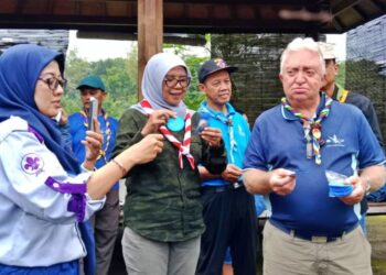 Kunjungi Wisata Nglanggeran, Pramuka Kaledonia Baru Disambut oleh Ketua Kwarcab Gunungkidul beserta Jajaran