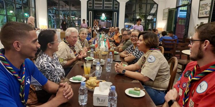 Ketua Kwarda DIY beserta Jajaran Sambut Pramuka Kaledonia Baru dengan Welcome Dinner di Poenokawan Resto