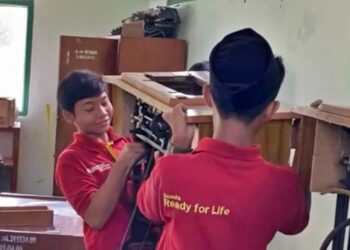 Kerja Bakti Bersihkan Sanggar Bakti Baru, Dewan Penggalang MTsN 3 Kulon Progo akan Optimalkan untuk Pusat Kegiatan