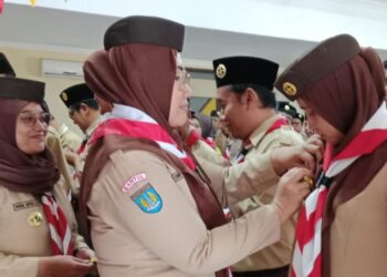 Lantik Pengurus Pergantian Antar Waktu, Kak Emi Masruroh Berharap Pramuka di Kwarcab Bantul Bisa Lebih Bermanfaat