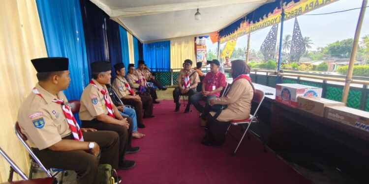 Posko Karya Bakti Lebaran 2025 Argosari dan Srandakan-Bantul Mendapat Kunjungan Monitoring dari Kwarda DIY