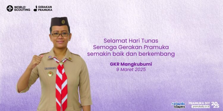 Kak GKR Mangkubumi : Selamat Hari Tunas 9 Maret 2025, Semoga Gerakan Pramuka Semakin Baik dan Berkembang
