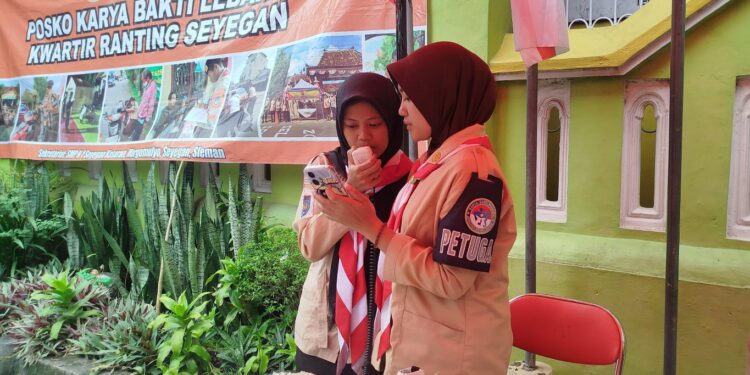 Wujudkan Momen Lebaran 2025 yang Aman, Pramuka Kwarran Seyegan Sampaian Himbauan kepada Pemudik