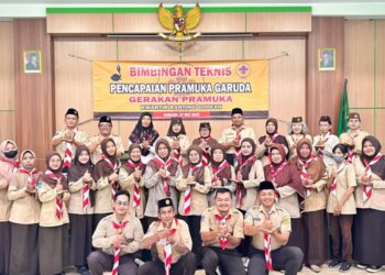 Antusias, Puluhan Pembina Kwarran Godean Ikuti Bimtek Pencapaian Pramuka Garuda