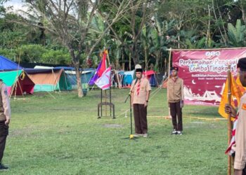 Perkemahan SMP Negeri 3 Sleman Resmi Dibuka : Berkibarlah Pramuka Penggalang !