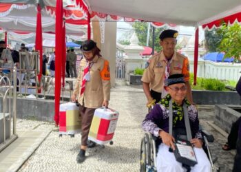 Pramuka Peduli Kwarcab Sleman Turut Membantu Pemberangkatan Jamaah Haji Tahun 2025