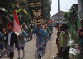 Aksi Nyata Saka Bhayangkara Seyegan, Bantu Pengamanan Kirab Budaya Mbah Bergas Tahun 2025